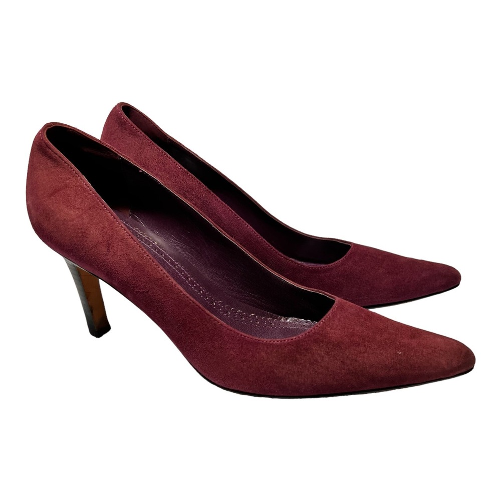 Brooks Brothers Purple Suede Pointed Toe Women's Heels 3" Stilettos Pumps Size 8